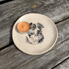 talerz ceramiczny z rysunkiem psa