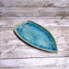 Turkusowy liść ceramiczny