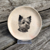 talerz ceramiczny z rysunkiem psa