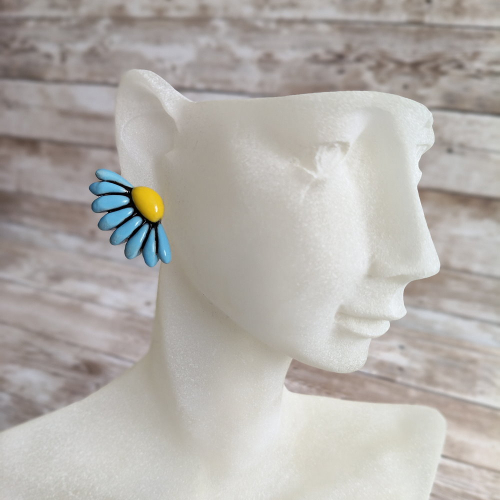 kolczyki ceramiczne kwiaty