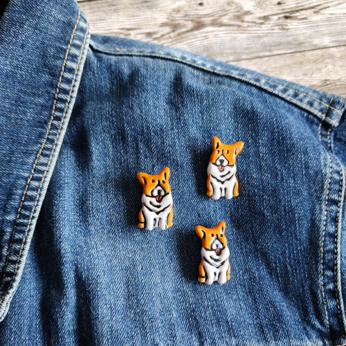 Przypinka / Pin - Pies rasy Corgi