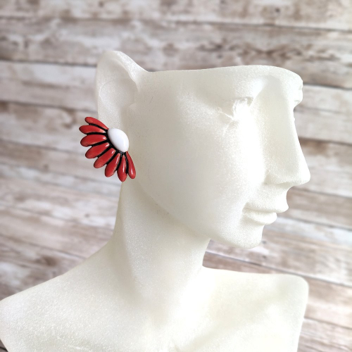 kolczyki ceramiczne kwiaty