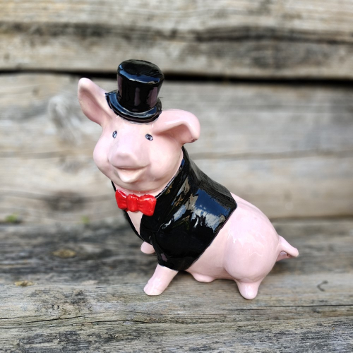 Skarbonka ŚWINKA w kapeluszu