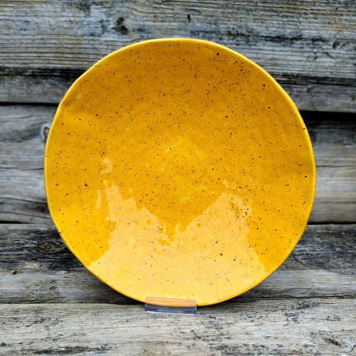 Duża żółta misa ceramiczna