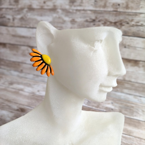 kolczyki ceramiczne kwiaty