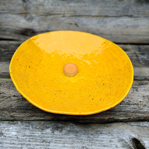 Duża żółta misa ceramiczna